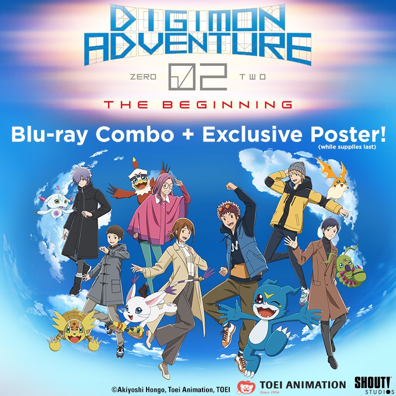 In the Beginning, there was a single wish! DIGIMON ADVENTURE 02: THE BEGINNING, coming to Blu-ray June 11, includes both English and Japanese dubs. Order from our site and receive an exclusive poster, while supplies last. shoutfactory.com/products/digim…