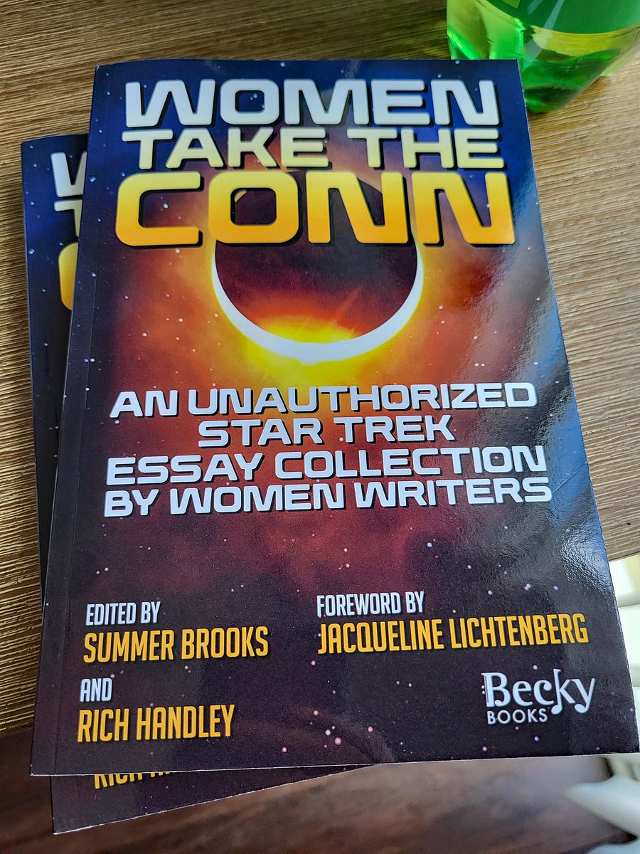 At last I am holding a copy of the #StarTrek book I co-edited, WOMEN TAKE THE CONN: An Unauthorized Star Trek Essay Collection by Women Writers

I am so proud of the work that Rich &amp; I did on this, and the insights &amp; observations of all the contributors fills me with awe and glee