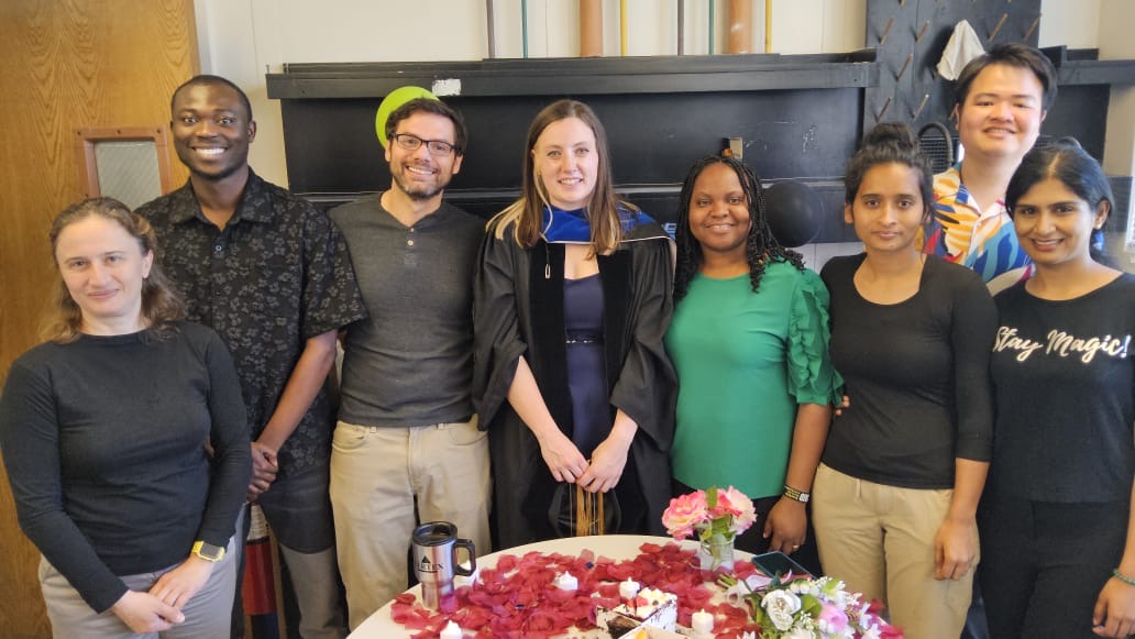 Congratulations to Katherine Graham, the group's first PhD!