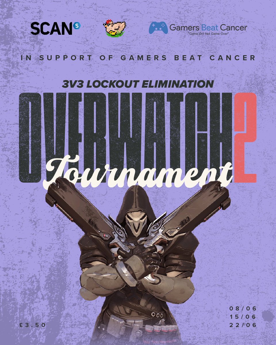 Introducing the Coop Cup, an Overwatch 2 3v3 Lockout Elimination Tournament supporting @GamersbeatC ! 🥚 Open to all UK gamers 🐣 Prizes TBA soon 🐔 LAN finals with travel covered Join our Discord for more info, signups and finding a team - and support our Tiltify campaign 👇