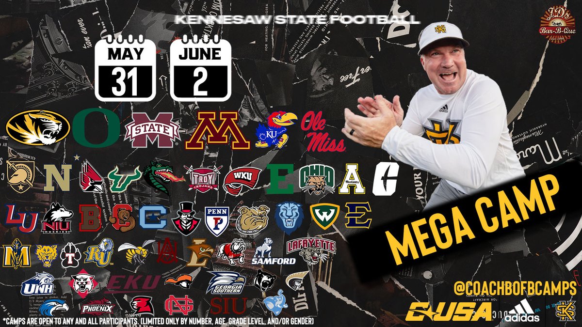 OVER 50+ SCHOOLS AND GROWING📈 A LOT OF 👀IN ONE SPOT📍GET EVALUATED BY ELITE PROGRAMS AROUND THE COUNTRY! SIGN UP NOW AND SAVE💸 Early Registration ends tomorrow at 5‼️
Register at - brianbohannoncamps.totalcamps.com/shop/EVENT