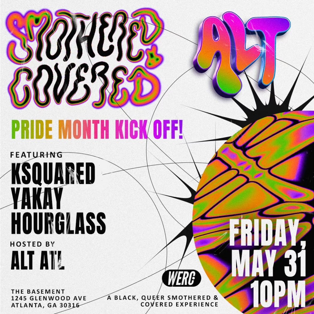 🌐︎ALT WORLD🌐︎ y’all have been asking us for another evening event since ⚡ALT on Edge⚡ so we figured we might as well go BIG!! We’re so excited to share that we are teaming up with Smothered & Covered for a Pride Month kick-off!🌈 $5 tix out now! 🔗shotgun.live/events/smother…
