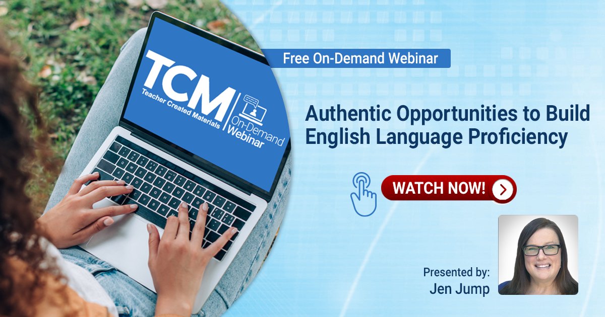 Build English learners’ confidence and language proficiency! ⚡ Watch this FREE webinar to discover ways to engage students in rich experiences that develop English speaking, reading, listening, and writing skills. Watch Now: hubs.ly/Q02xr4cP0