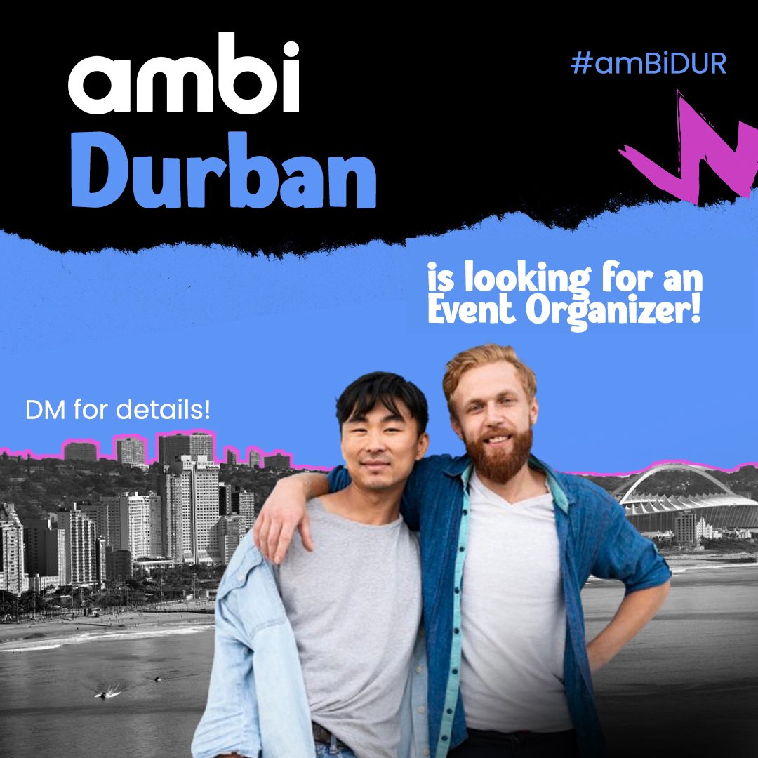 Hey Durbanites! We’re looking for more volunteers to host fun get-togethers around the city. 🥳 Sound fun? Message us to learn more. #amBiDUR