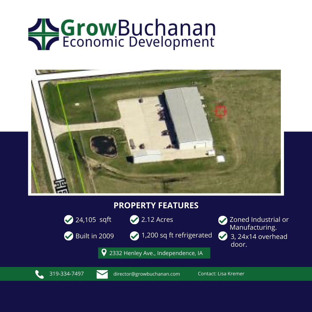 🌟 Spotlight on our Commercial Property of the Month! 🏢 Discover the potential at 2332 Henley Ave, Independence. 🚀 Ideal location for your business growth! 🌐 Don't miss out on this prime opportunity. #GrowBuchanan #CommercialRealEstate🏡