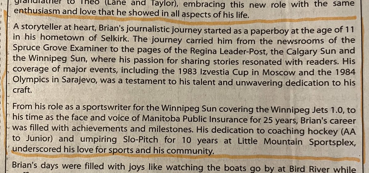 KevinRollason's tweet photo. Brian Smiley’s first newspaper job was delivering papers in Selkirk. He went on to become a reporter, working at the Regina Leader-Post and the Calgary and Winnipeg Sun before becoming the face of Manitoba Public Insurance for 25 years #RIP @WinnipegNews https://t.co/BakFVCPOyD https://t.co/4Sl4WkZcWW