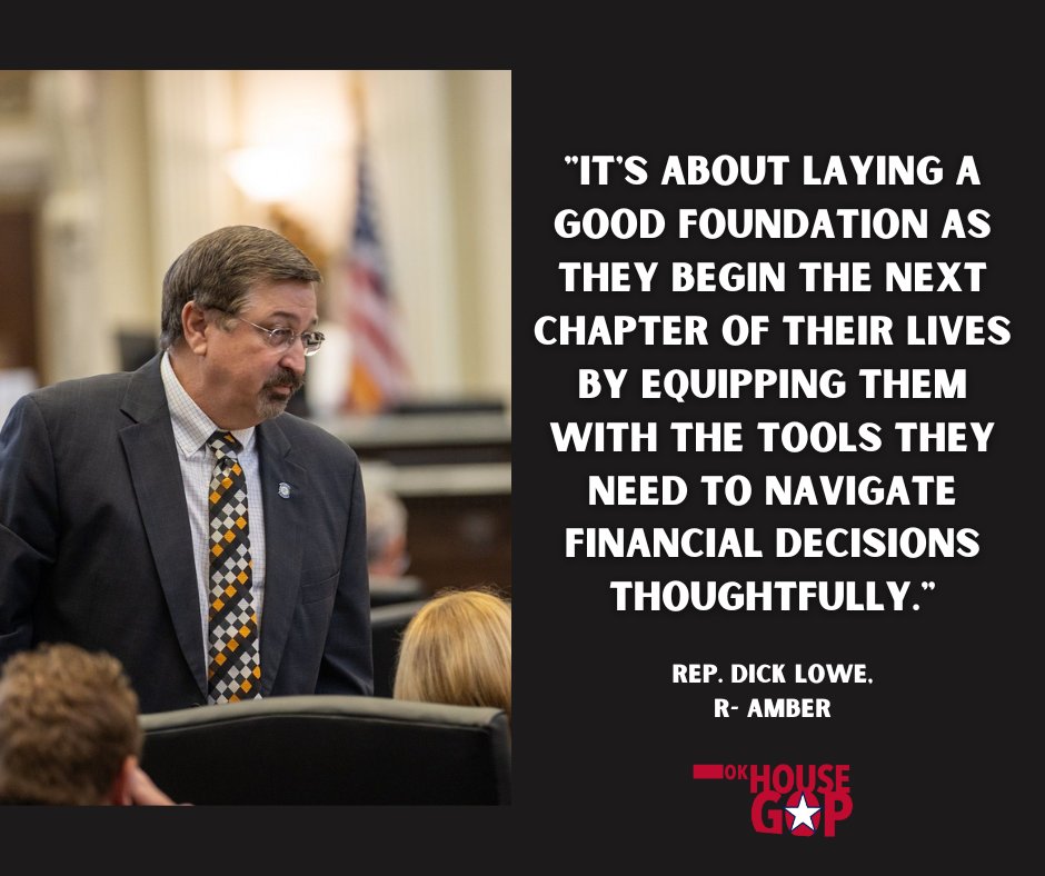 Legislation adding a financial literacy course to high school graduation requirements has been signed into law. Read more: okhouse.gov/posts/news-202… #okleg