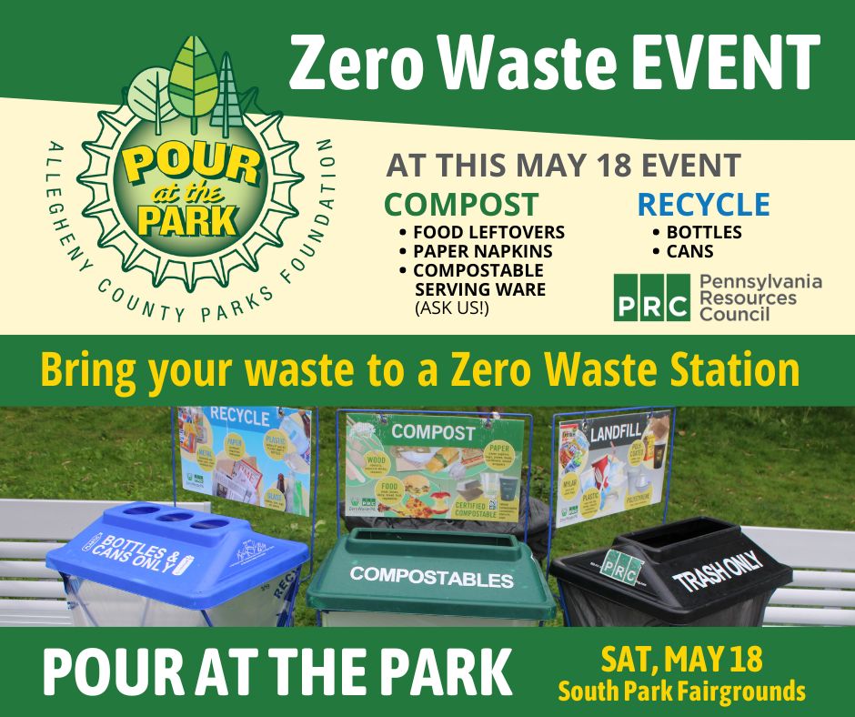 This Saturday @ACParksFdn #PourAtThePark is diverting material from landfill via #recycling and #composting! Look for PRC’s #ZeroWaste “Green Team” Saturday and drop your items into the proper containers. Learn more about Zero Waste events: prc.org/programs/zwp/