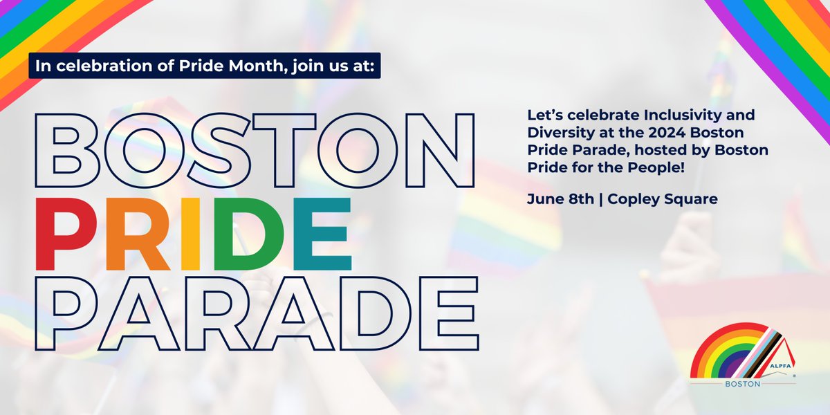 Celebrate #PrideMonth with us! 🌈✨ Join us for the 2024 Boston Pride Parade on June 8th at Copley Square, a vibrant event for Gold Members only. 🏅 Secure your spot, immerse in the festivities, and celebrate diversity.
👉Get your tickets here: membership.alpfaplus.org