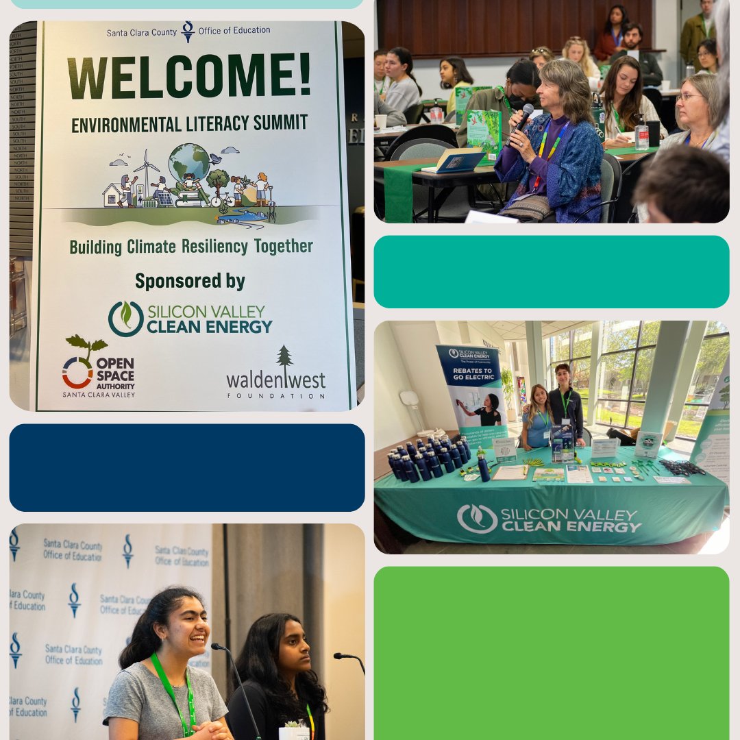 📚 Celebrating teachers who bring environmental awareness to the classroom! Last month, SVCE attended @SCCOE's Environmental Literacy Summit, where we led a presentation on clean energy & electrification. Thanks to our educators and @SCCOE for supporting future climate leaders!