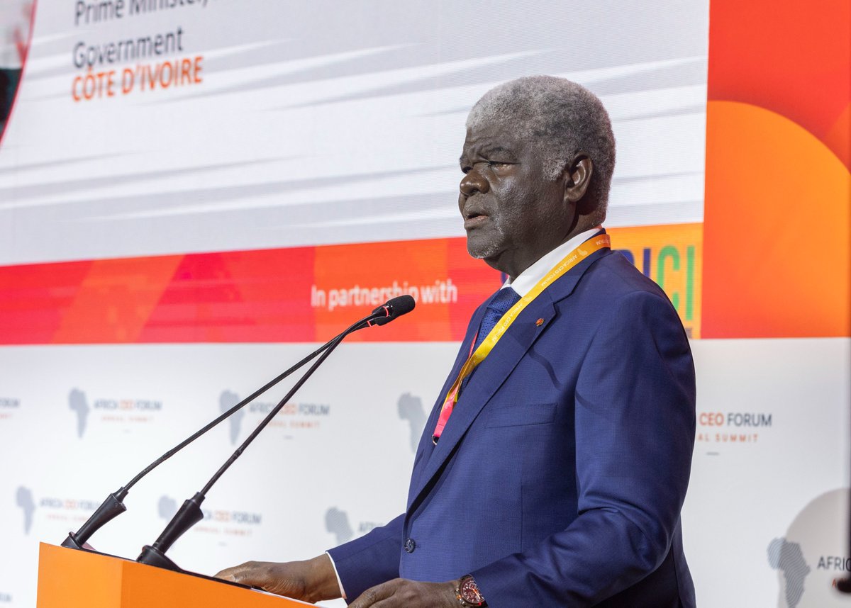 primatureci's tweet photo. “La place de l'entreprise privée en Côte d’Ivoire est forte. Nous allons la renforcer, l'anoblir davantage, faire en sorte que le partenariat que vous aurez avec nous, si vous investissez en Côte d’Ivoire, vous soit profitable et nous soit aussi profitable. C'est du gagnant-gagnant", a déclaré le Premier Ministre @DrBeugreMambe, ce jeudi 16 mai à #Kigali, au #Rwanda, lors du forum "Investir en Côte d’Ivoire" organisé en marge de @africaceoforum 2024.

Le Chef du @Gouvci a également mis en avant les belles performances et les potentialités du pays sur le plan agricole et en matière d'infrastructures, ainsi que la résilience de l’économie ivoirienne.

Plus d'infos: https://t.co/ZFHz1p71OX

#PrimatureCI #ACF2024