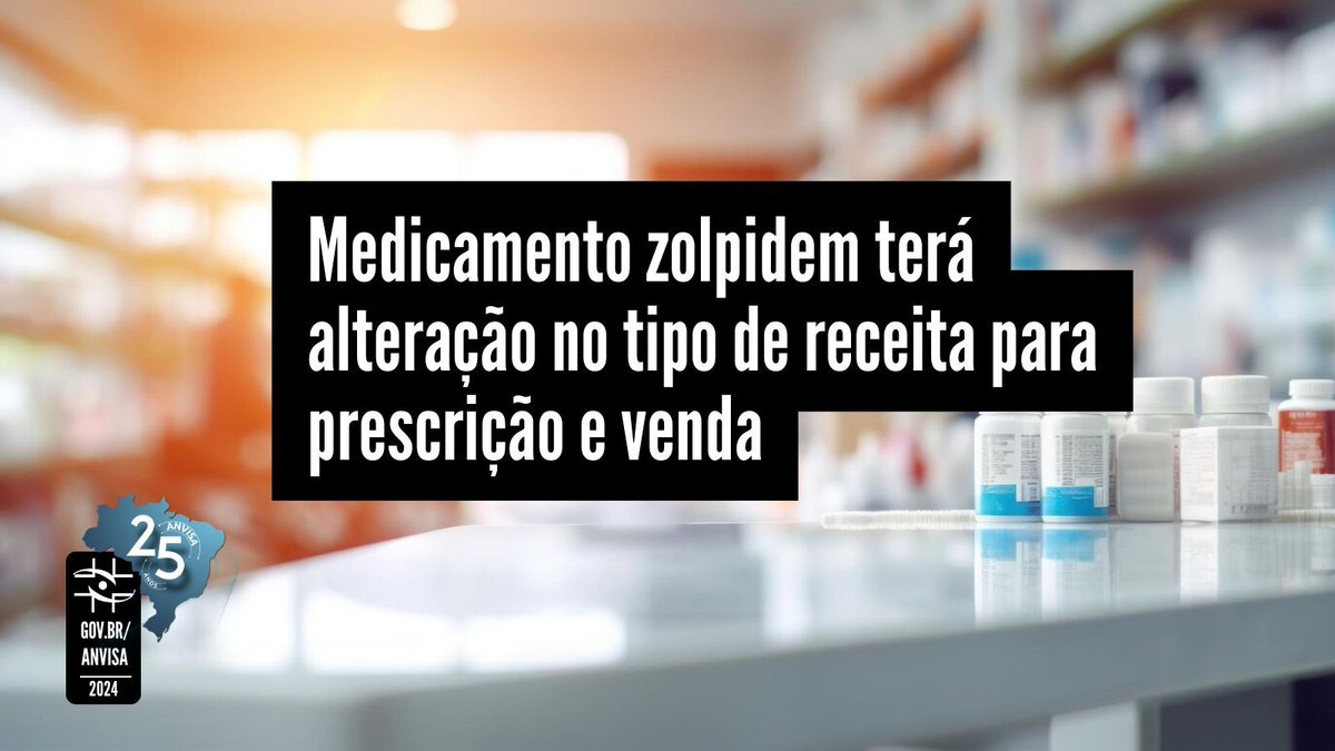 A Anvisa vai aumentar o controle do zolpidem, agente hipnótico indicado para o tratamento da insônia de curta duração. Qualquer medicamento contendo zolpidem deverá ser prescrito por meio da Notificação de Receita B (azul). Leia a matéria completa em nosso portal.