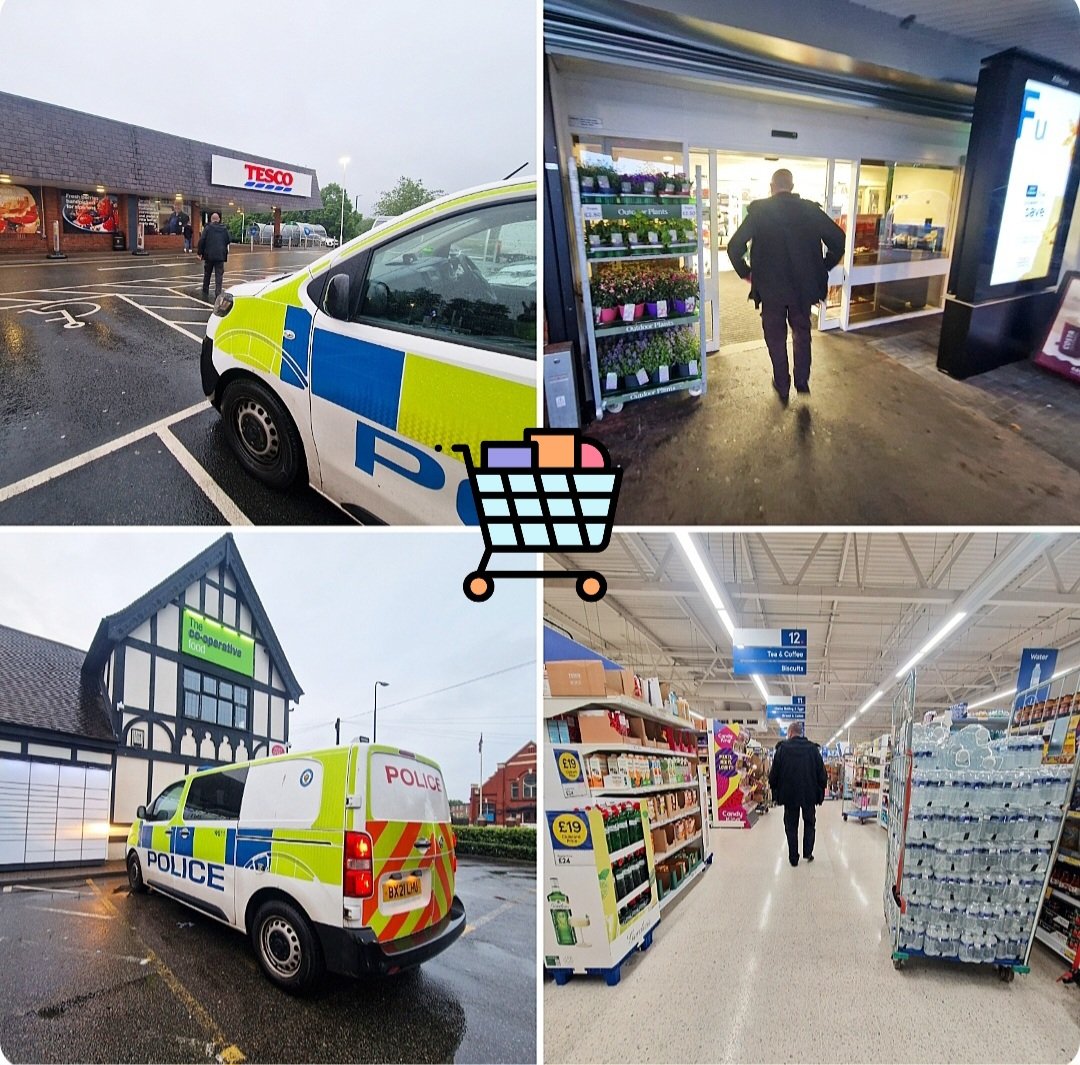🗨👮🏻‍♂️ This evening officers are on patrol around the neighbourhoods visiting retail establishments, speaking with staff to provide reassurance and l👀king out for suspicious activity whilst deterring business crime. 🛒🛍
