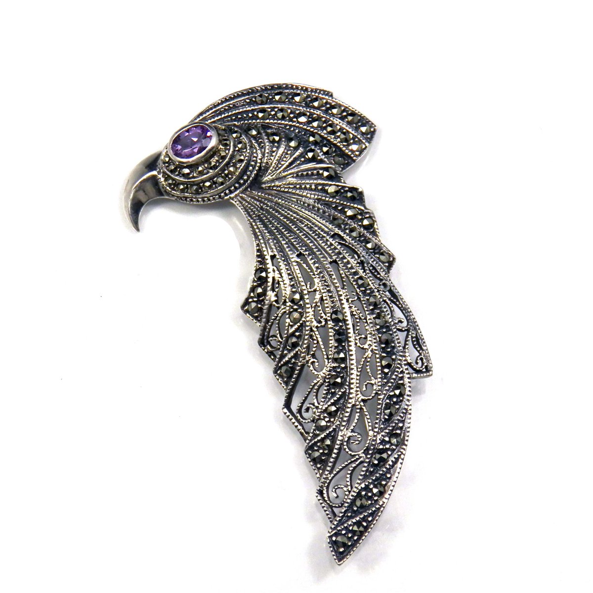 sochicfinds.com/products/ameth…
Art Deco 925 Silver Amethyst Marcasite Bird of Paradise Brooch
#ArtDecoBrooch #925SilverBrooch #AmethystBrooch #MarcasiteBrooch #BirdofParadiseBrooch