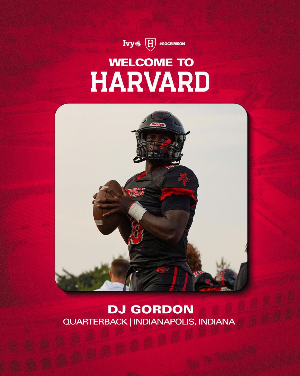 𝙏𝙝𝙚 𝙁𝙪𝙩𝙪𝙧𝙚 𝙞𝙨 𝙃𝙚𝙧𝙚. 👊 ➡️ DJ Gordon ➡️ Quarterback ➡️ Indianapolis, Ind. 📰 tinyurl.com/224hu5s2 #GoCrimson x #ClassOf2028 @djgordon374