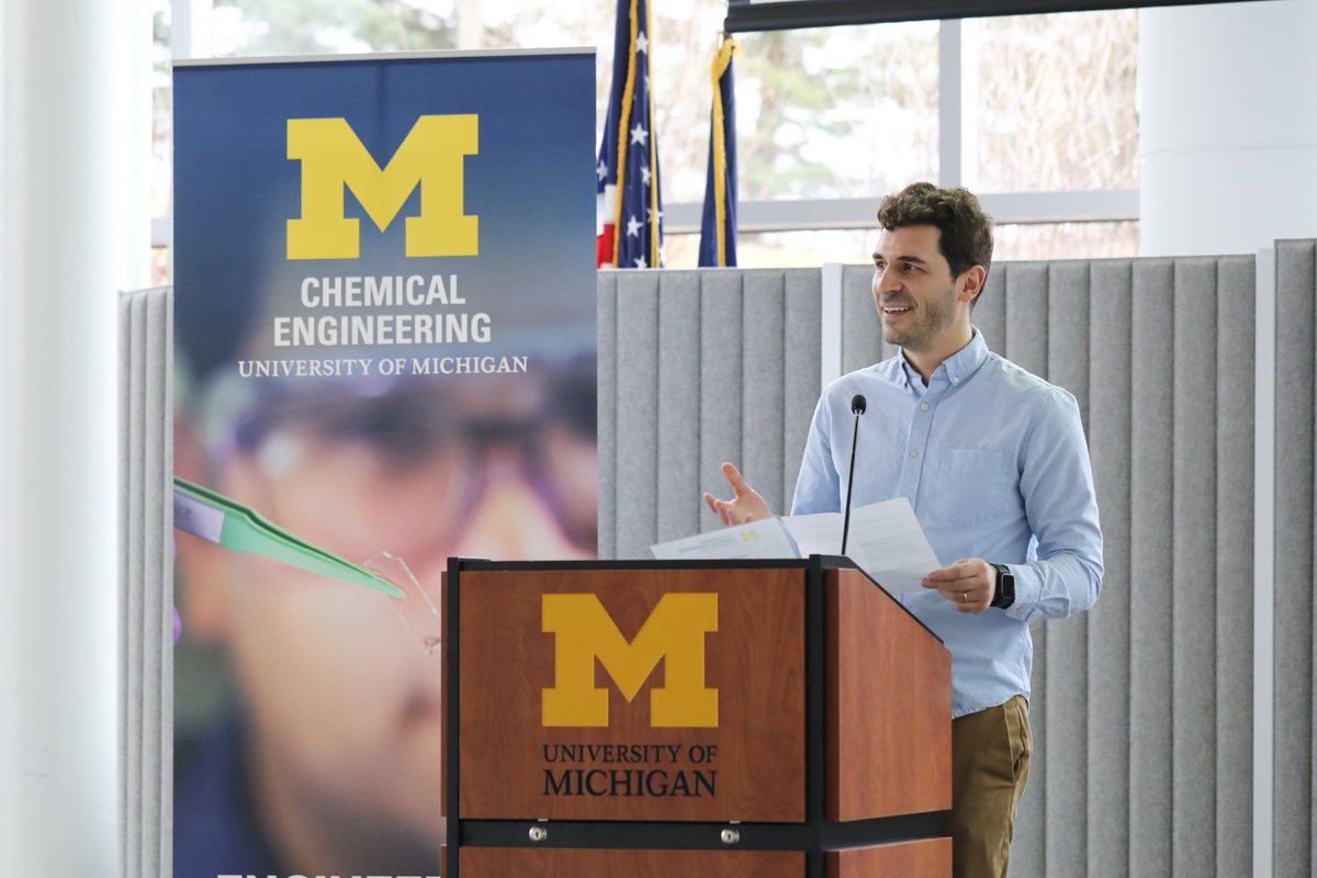 Michigan Chemical Engineering (@umichche) on Twitter photo Congratulations to Assistant Professor <a href="/JovanKamcev/">Jovan Kamcev</a> who has received the PMSE <a href="/acspmse/">ACS PMSE Division</a> Early Investigator Award for his work on designing ion-exchange membranes with ultrahigh charge densities.
Read more: michiganche.info/4ajYEXX Congratulations to Assistant Professor <a href="/JovanKamcev/">Jovan Kamcev</a> who has received the PMSE <a href="/acspmse/">ACS PMSE Division</a> Early Investigator Award for his work on designing ion-exchange membranes with ultrahigh charge densities.
Read more: michiganche.info/4ajYEXX