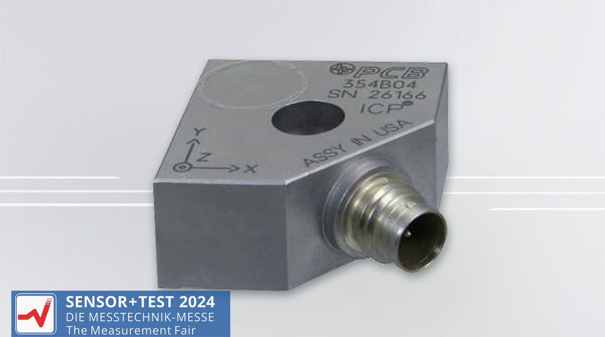 DirkSchaar's tweet image. SENSOR+TEST 2024: The triaxial ICP #accelerometers models 354B04 and 354B05 from @PCBSensors offer #TEDS - Transducer Electronic Data Sheet - with data on sensitivity, #calibration date and serial number as standard.
Read more: sensor-test.de/de/banner/mess…