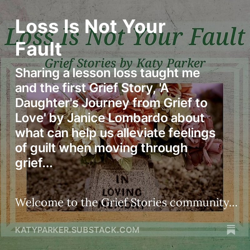 There are things we don’t have control over, no matter what we may have done 
Check out the Grief Stories community 
katyparker.substack.com/p/loss-is-not-…
.
.
#grief #guilt #grieving #trauma #loss