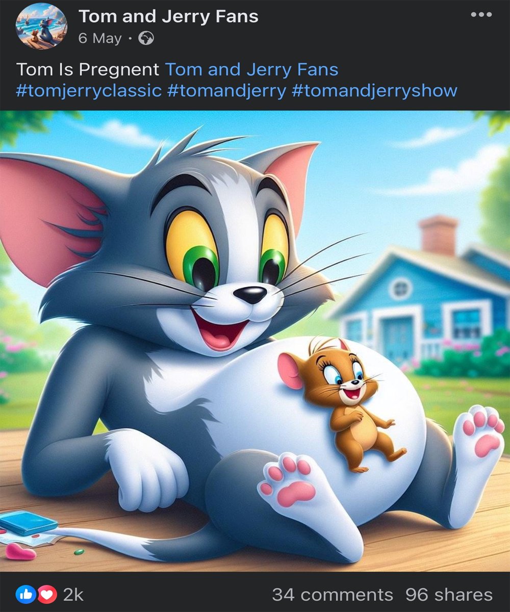thread of posts from this weird AI tom and jerry facebook account i found