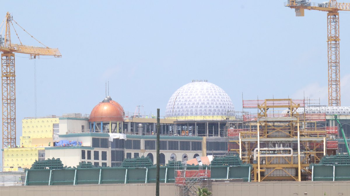 The Helios Grand hotel now has 3 domes on the top of the hotel!