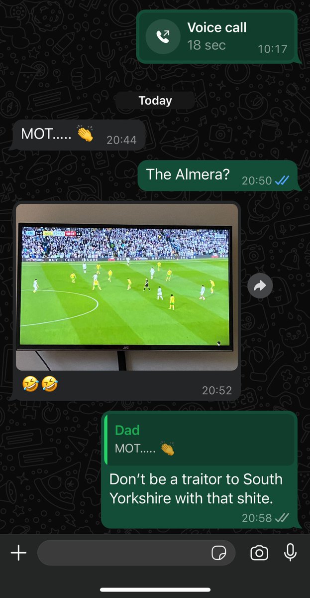 Crossed wires with my Dad 😂

The Almera is my 90 year old Grandad’s, who keeps saying he’ll stop driving when his beloved 53 plate gives up.

Instead, my Barnsley supporting Dad is rooting for Leeds ‘beside they’re from Yorkshire’ - nonsense surely? 

Is this a Yorkshire thing?