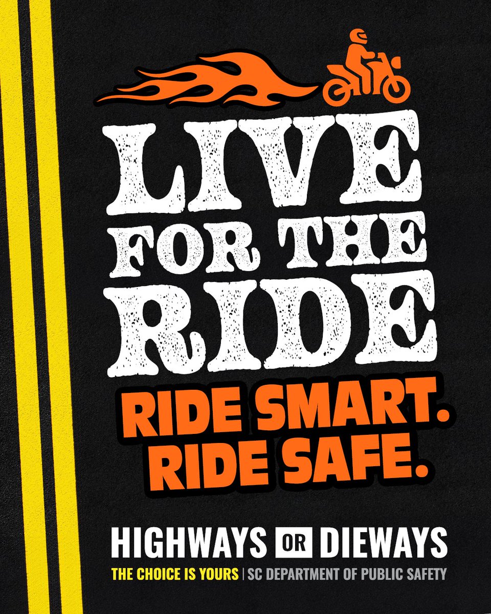 As Harley Bike Week revs up, we would like to remind everyone to #RideSmartToMyrtleBeach. Motorcyclists are encouraged to obey speed limits, drive defensively, and wear protective gear. If you are in a car, remember - be on the lookout for motorcycles. #LookTwiceSafeALife