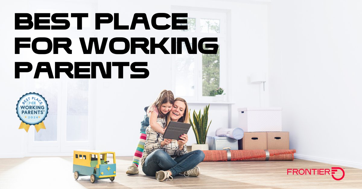 We were once again named a Best Place for Working Parents! 🥳 This award celebrates how we’re supporting our working parents and caregivers as we create a workplace where everyone can thrive. Find out more about careers at Frontier. fybr.to/4ams0oH @BestPlace4WP