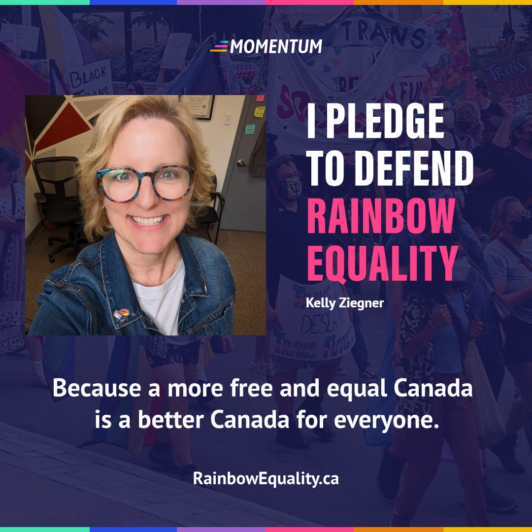 I have the privilege of having many 2SLGBTQIA+ people in my family and circle of friends & colleagues. I will always speak up to defend the human rights & dignity of 2SLGBTQIA+ people in Canada, and that’s why I’ve signed @queermomentum’s Pledge to Defend Human Rights