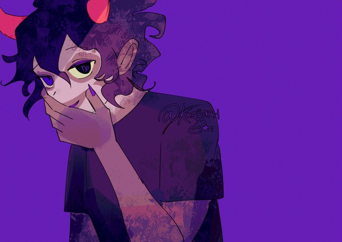 「male focus purple background」 illustration images(Latest)
