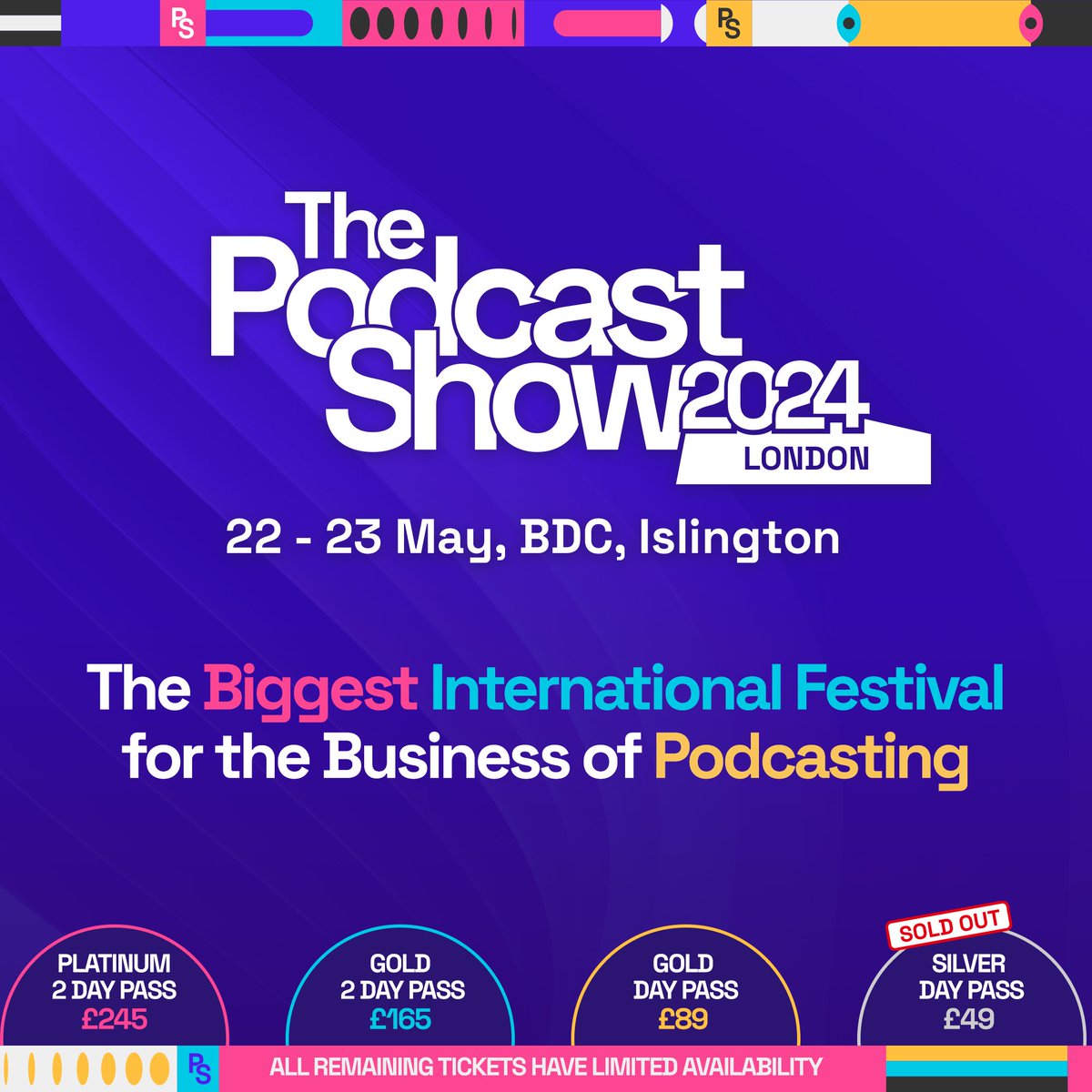 NEXT STOP ⏩️📍 @PodcastShowLDN Join us and @spreaker at THE festival for the people of podcasting. Meet the industry, hear from the stars, connect with brands and make things happen.  Get set for two huge days in London 🔥 Explore the line-up + book your place 👇