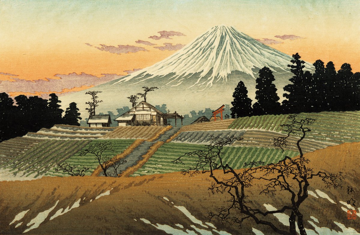 Kamiide, by Takahashi Shotei, 1929-1932 #shinhanga #新版画