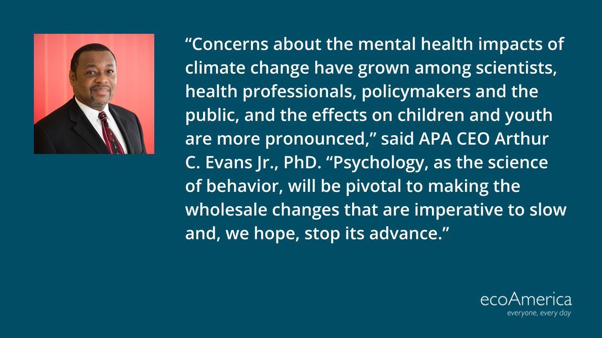 The 4th edition of Mental Health and Our Changing Climate focused on children and youth is available free for everyone. Learn about the impacts, solutions, and resources to act on the issue. Report here: buff.ly/408EQDx
#ClimateChangesYouthMentalHealth @APA @ecoAmerica