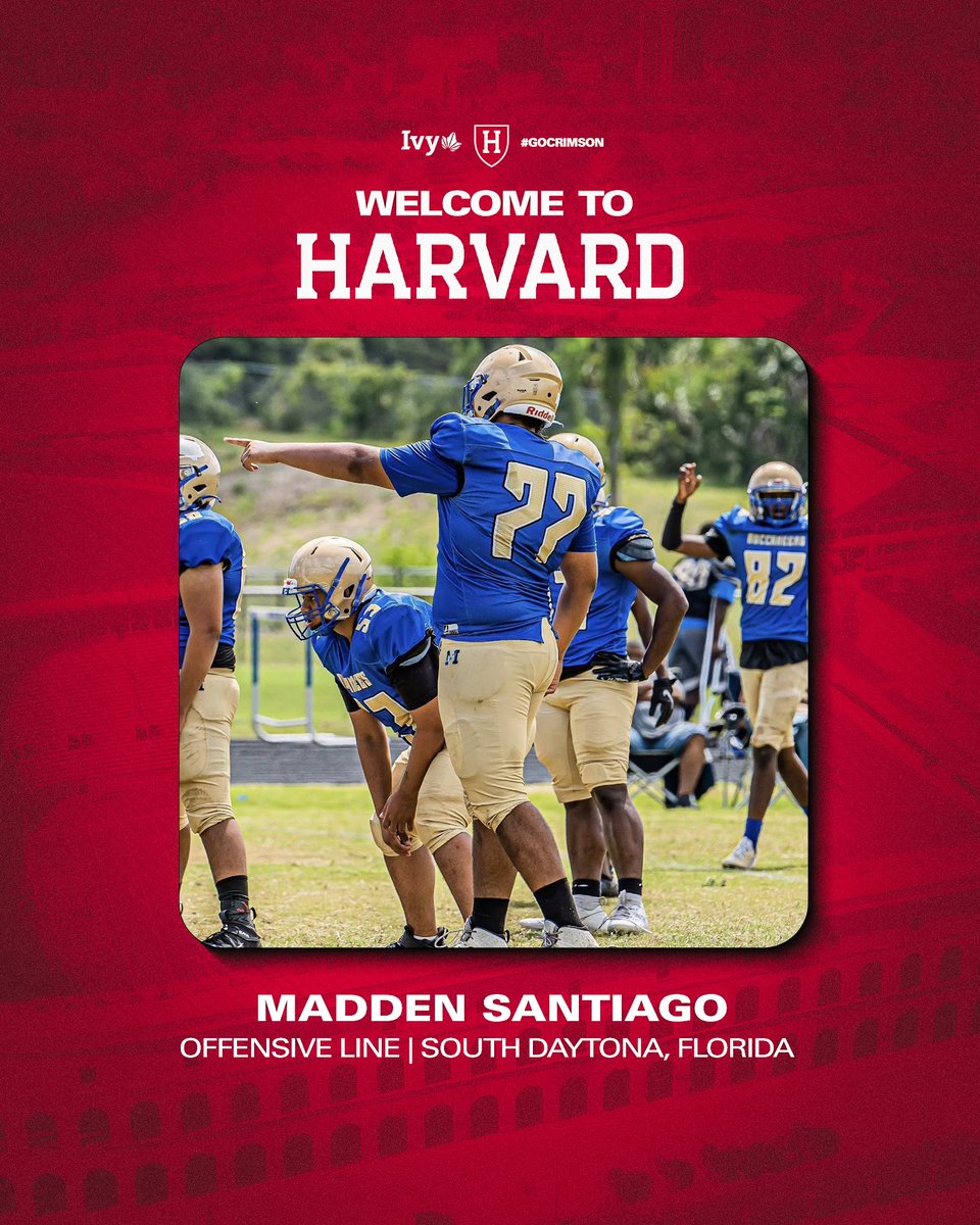 𝙏𝙝𝙚 𝙁𝙪𝙩𝙪𝙧𝙚 𝙞𝙨 𝙃𝙚𝙧𝙚. 👊

➡️ Madden Santiago
➡️ Offensive Line
➡️ South Daytona, Fla.

📰 tinyurl.com/224hu5s2

#GoCrimson x #ClassOf2028
<a href="/Madden202478/">Madden Santiago</a>