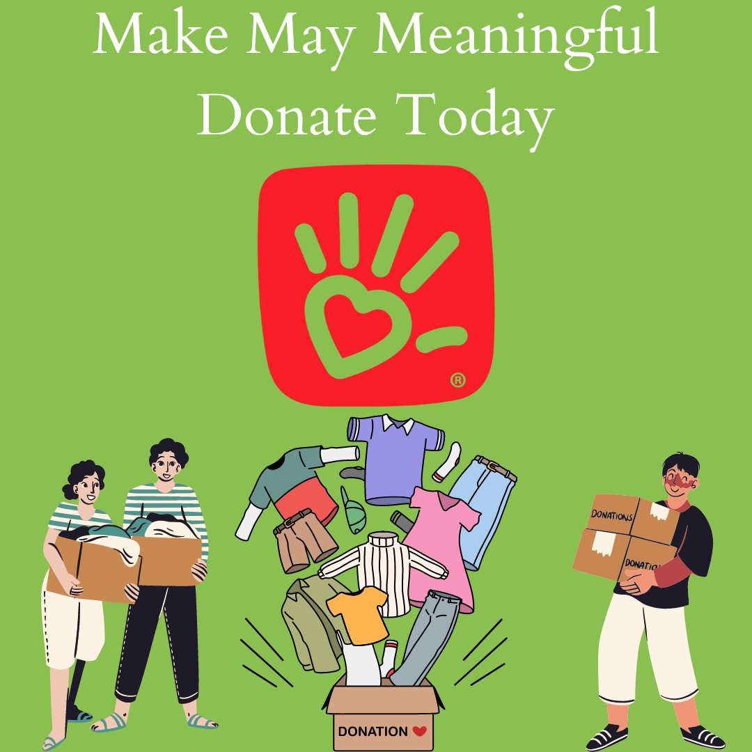 #MakeMayMeaningful 🌈 Your gently used clothes & shoes can change lives! Donations fund crucial programs at Phoenix Children’s Hospital monthly. 🏥✨ Find a nearby ATRS donation bin & contribute today. Call 866-900-9308. Your support creates smiles! 📞💖👕👟