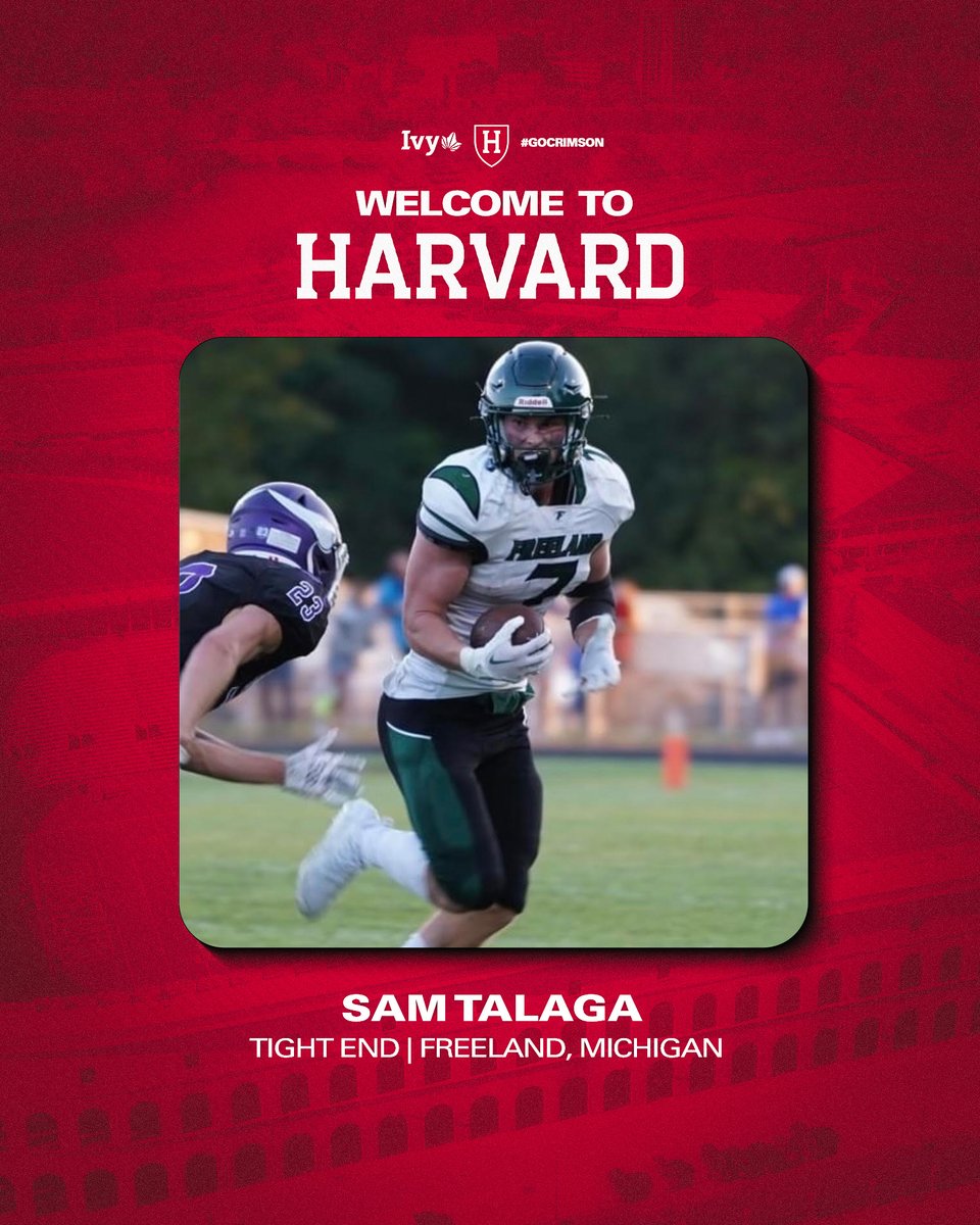 𝙏𝙝𝙚 𝙁𝙪𝙩𝙪𝙧𝙚 𝙞𝙨 𝙃𝙚𝙧𝙚. 👊 ➡️ Sam Talaga ➡️ Tight End ➡️ Freeland, Mich. 📰 tinyurl.com/224hu5s2 #GoCrimson x #ClassOf2028 @sam_talaga