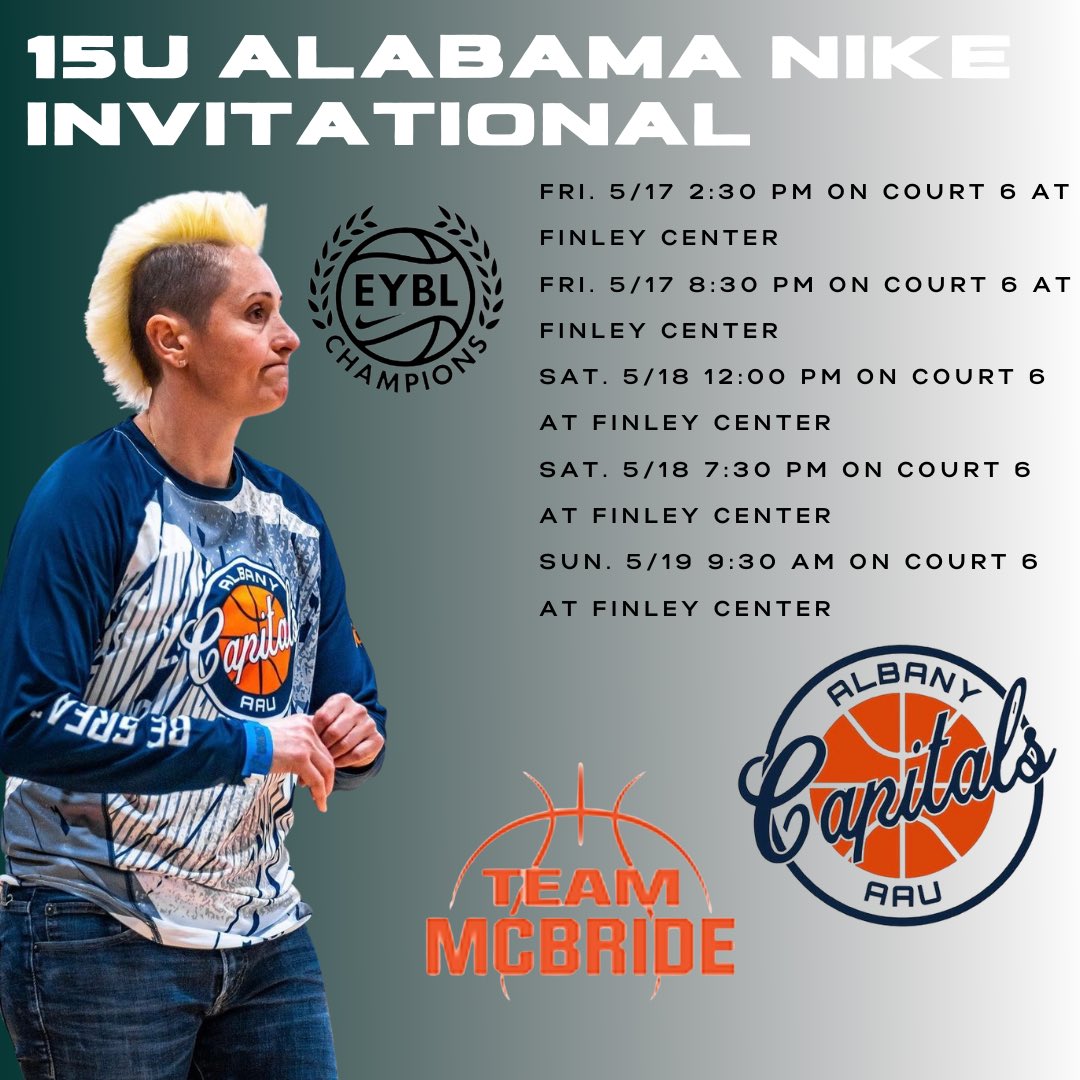 Our 15u girls Alabama Invitational schedule for this weekend!