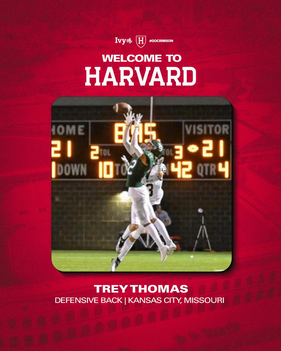 𝙏𝙝𝙚 𝙁𝙪𝙩𝙪𝙧𝙚 𝙞𝙨 𝙃𝙚𝙧𝙚. 👊 ➡️ Trey Thomas ➡️ Defensive Back ➡️ Kansas City, Mo. 📰 tinyurl.com/224hu5s2 #GoCrimson x #ClassOf2028 @trey_thomas_22