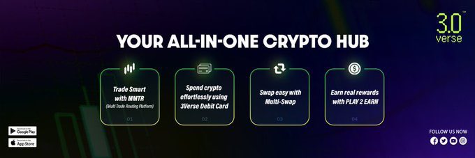 With 3.0 verse you get a “all in one crypto hub”!

@real3Verse 
#3VERSENIGERIA