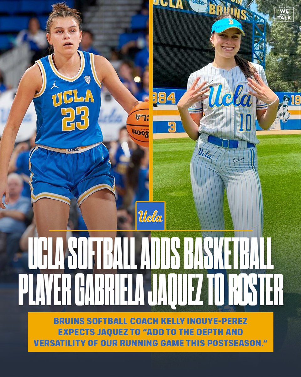 Gabriela Jaquez is going from the court to the field for @UCLASoftball🥎🔥 #softball #basketball #womenssports