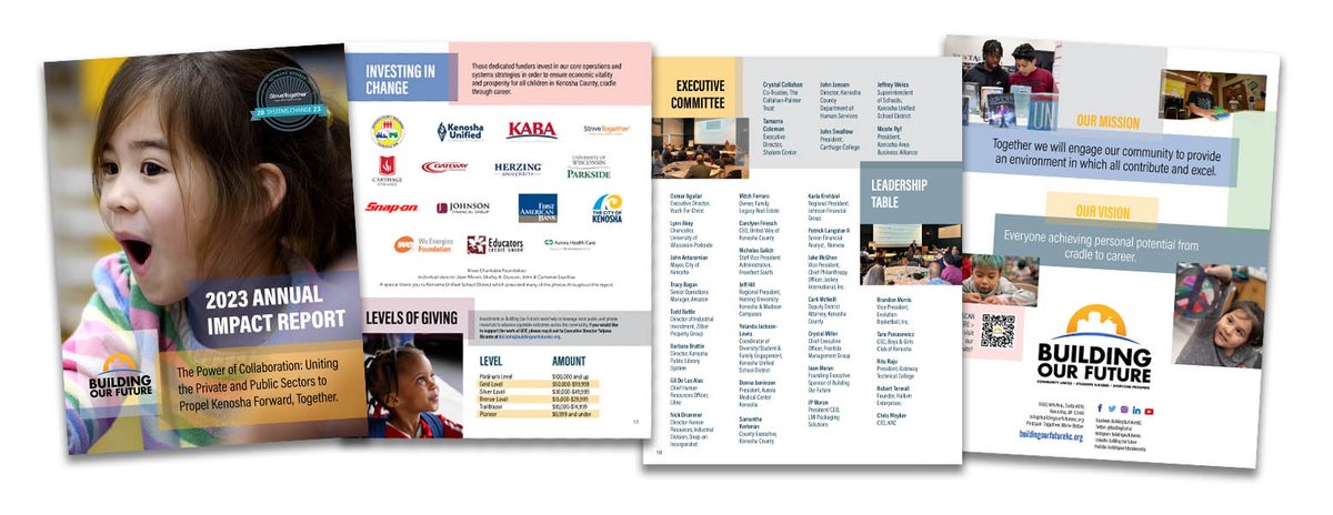 At BOF, our work is made possible by the support of our community partners &amp; investors. Through their dedication, we are able to invest in core operations &amp; system strategies, ensuring economic vitality &amp; prosperity for every child in Kenosha County. 
buildingourfuturekc.org/blog/2023-annu…