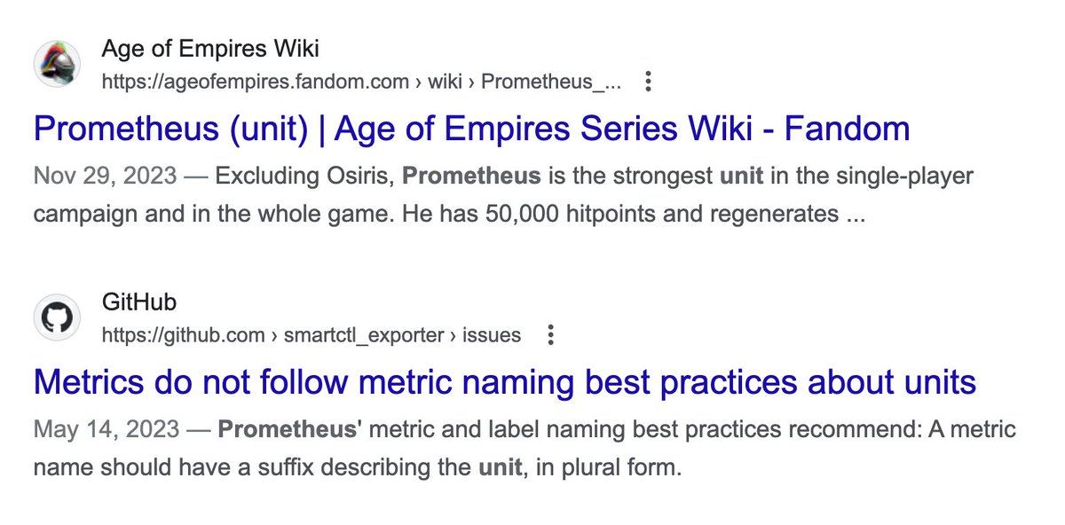 I wasn't expecting this when I did a Google search trying to find the @PrometheusIO documentation for base units. :)