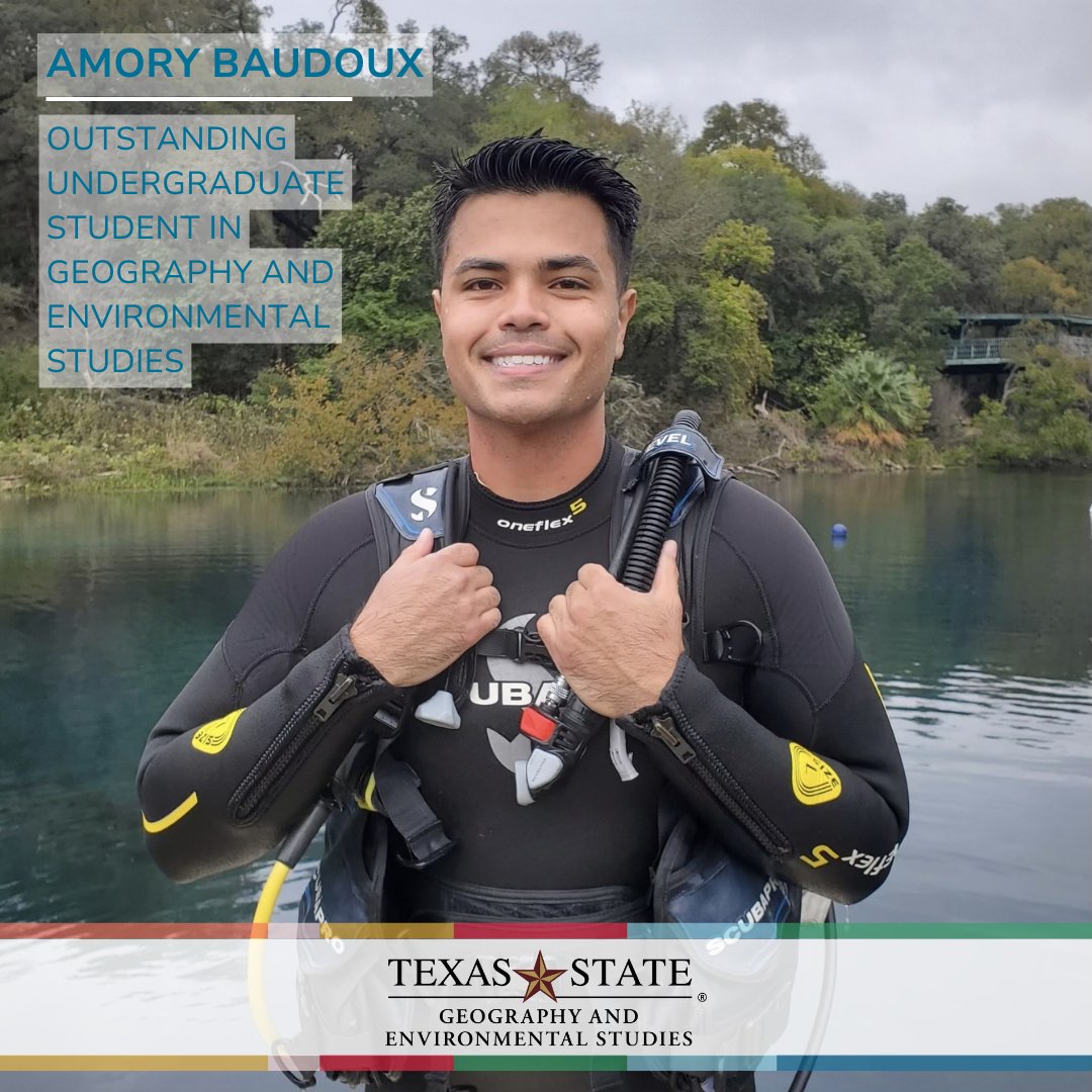 Join us in congratulating Amory Baudoux on being awarded the Outstanding Undergraduate Student Award! Baudoux was nominated by Dr. Brian Cooper and received the award during our ARSC on April 27th!