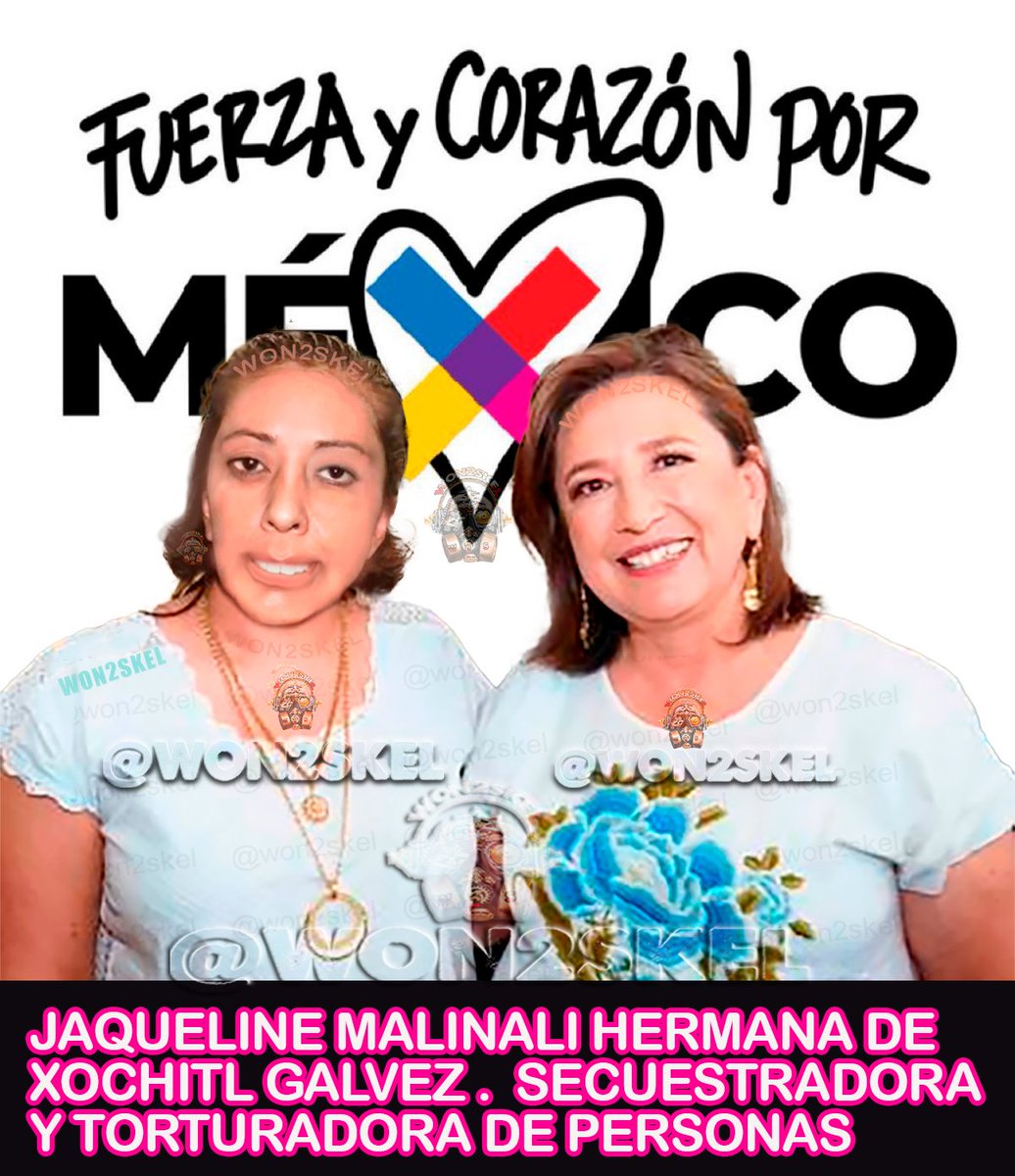 ⚠️⚠️Amigos, que no se les olvide que la  candid. del PRI, PAN y PRD la #BotargaBrutaYCorrupta Xóchitl Gálvez es hermana de una SECUESTRADORA que tortur. y metía en jaulas a sus propios amigos!! Xóchitl piensa que ella 'es inocente' y seguirá mov. sus influencias. #XochitlYaPerdió