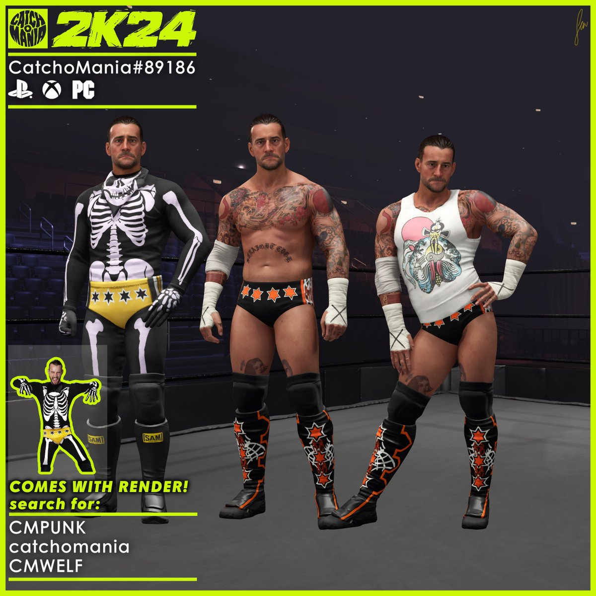 PART 4 HALLOWEEN PUNK 🎃 #WWE2K24 (Import the attires to your preferred Punk creation)