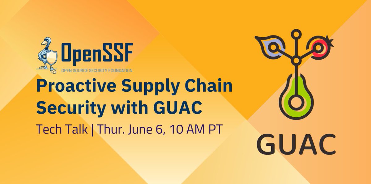 🥑 Join us for our FREE virtual Tech Talk on June 6, where we'll cover everything you need to know about #GUAC from both the maintainers' and implemented organizations' perspectives! Discover GUAC's recent release, roadmap plans, and ways to contribute. openssf.org/blog/2024/05/1…