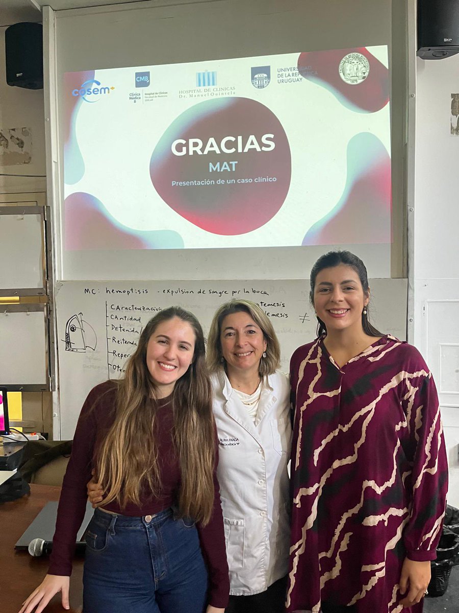 MedInternaHC's tweet photo. 🤝 #AteneoDay 

El día de hoy presentaron el ateneo sobre microangiopatia trombotica las Dras. Camila de León y Camila Bentos, residentes de COSEM, uno de nuestros centros docentes asociados. 

Hermosa actividad de intercambio académico 🤓 

#MadeinMB #Residentes https://t.co/fMiFpXvNHJ