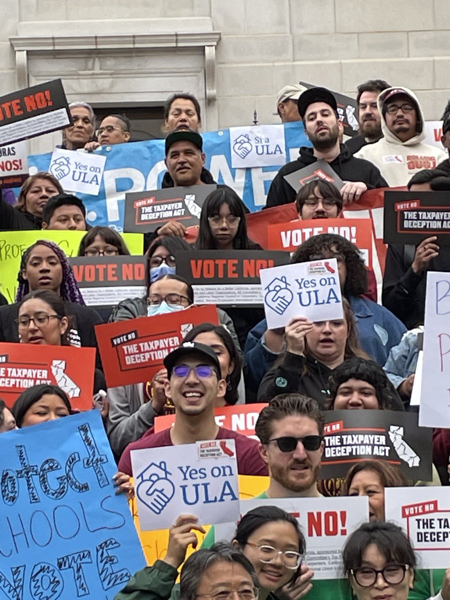 This morning, LA's leaders, workers, families, housing and homelessness experts and mental health professionals joined hundreds of other cities across CA to say NO to the Taxpayer Deception Act. Our coalition >>>> corporate interests ✊ Learn more: taxpayerdeceptionact.com