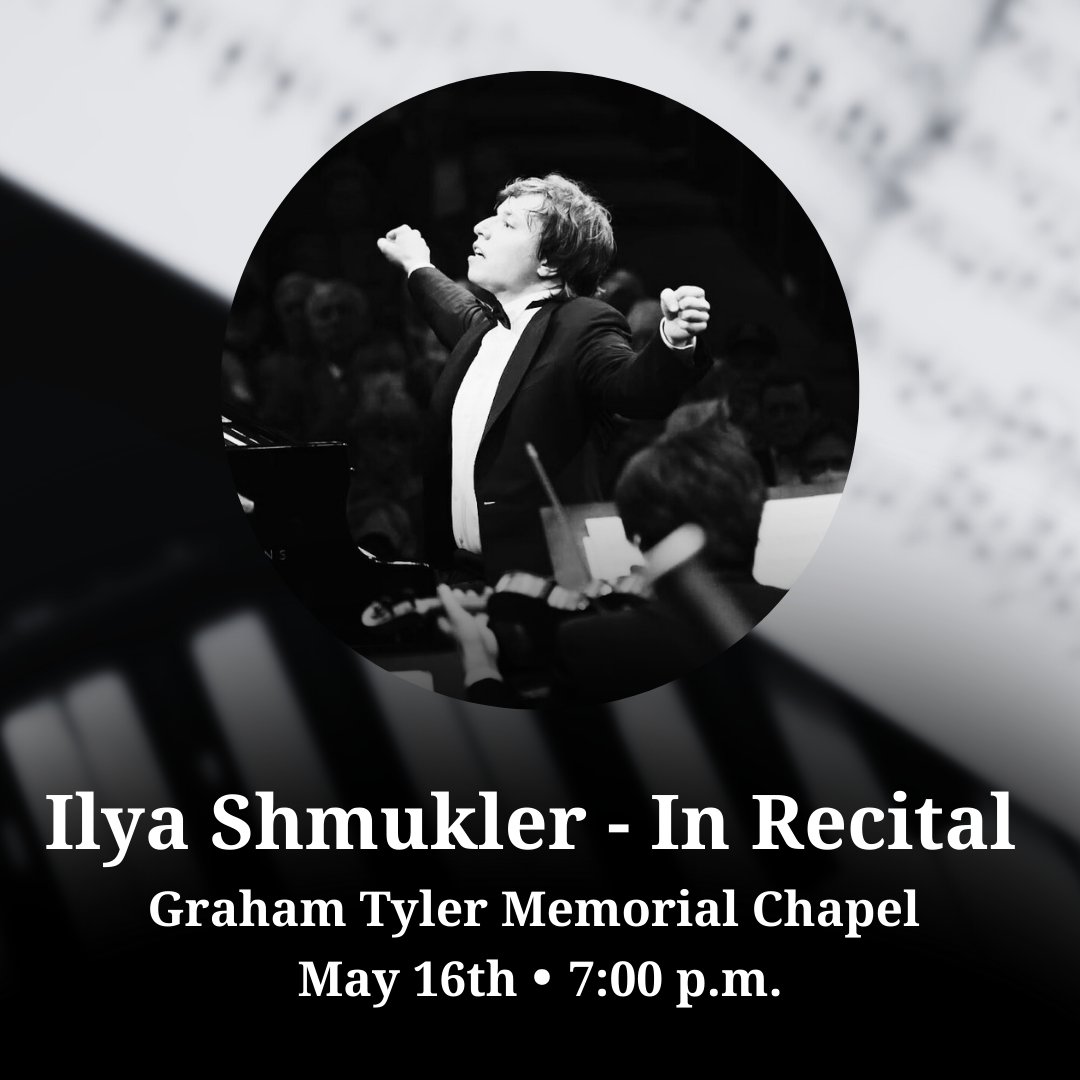 The wait is over! Join us TONIGHT at 7:00 pm at the Graham Tyler Memorial Chapel for Ilya Shmukler's second recital in his current series of performances! Secure your spot now and prepare for an incredible evening: icm.park.edu/ilya-shmukler-… 
 -

#parkicm #parkproud #studentrecitals