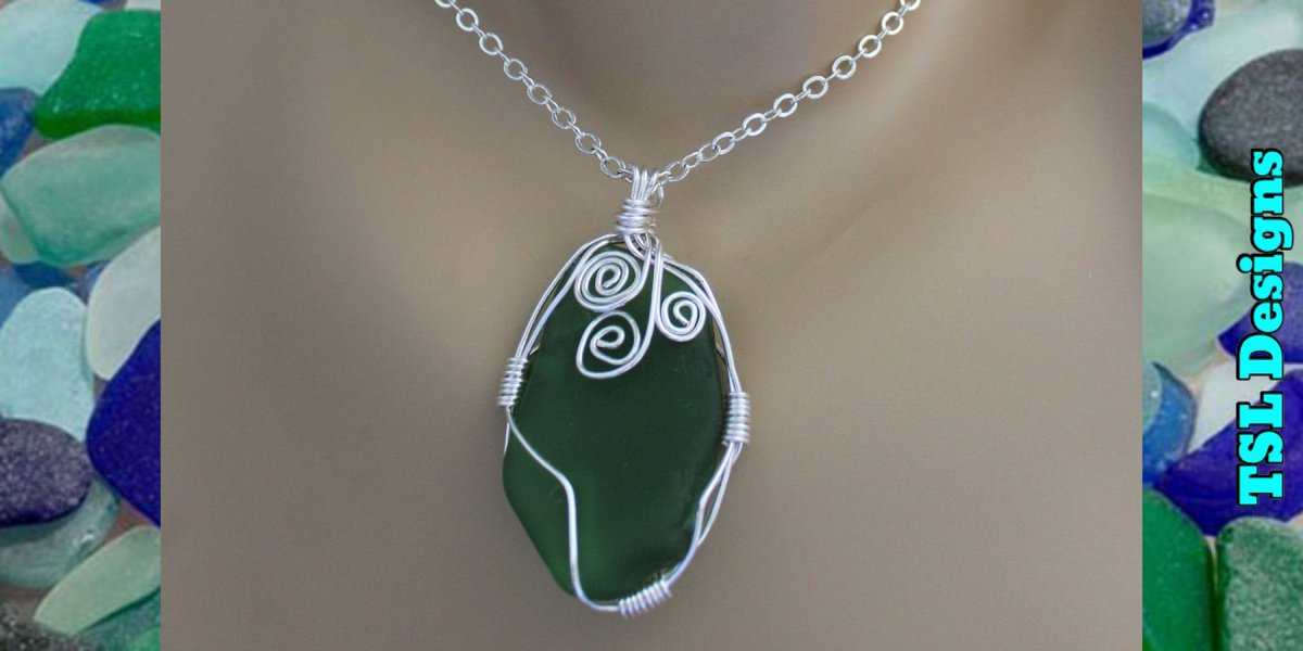 Genuine Green Sea Glass Wire Wrapped Pendant with Sterling Silver Chain
buff.ly/2YjIzmm
#necklace #SeaGlass #seaglassjewelry #seaglassnecklace #artisanjewelry #handmade #jewelry #handcrafted #beachjewelry #shopsmall #etsy #etsyhandmade #etsyjewelry