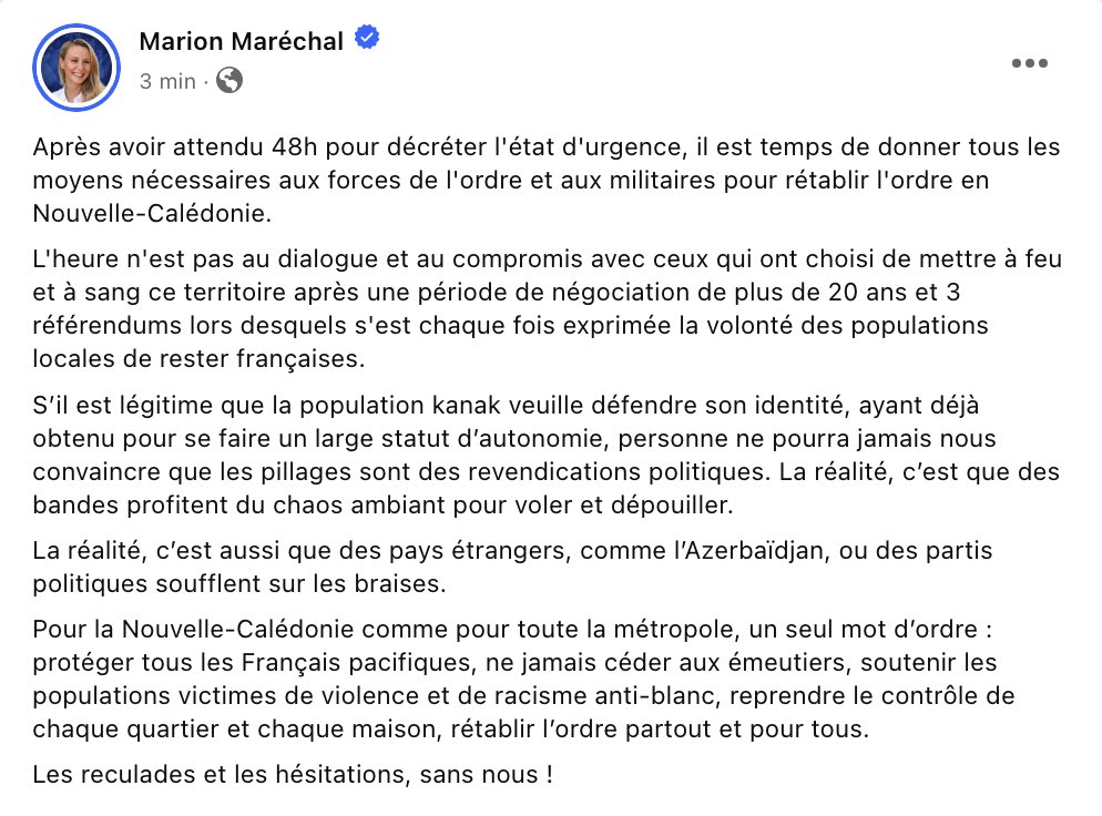 #NouvelleCalédonie : l’heure n’est pas au dialogue ou au compromis. ⤵️